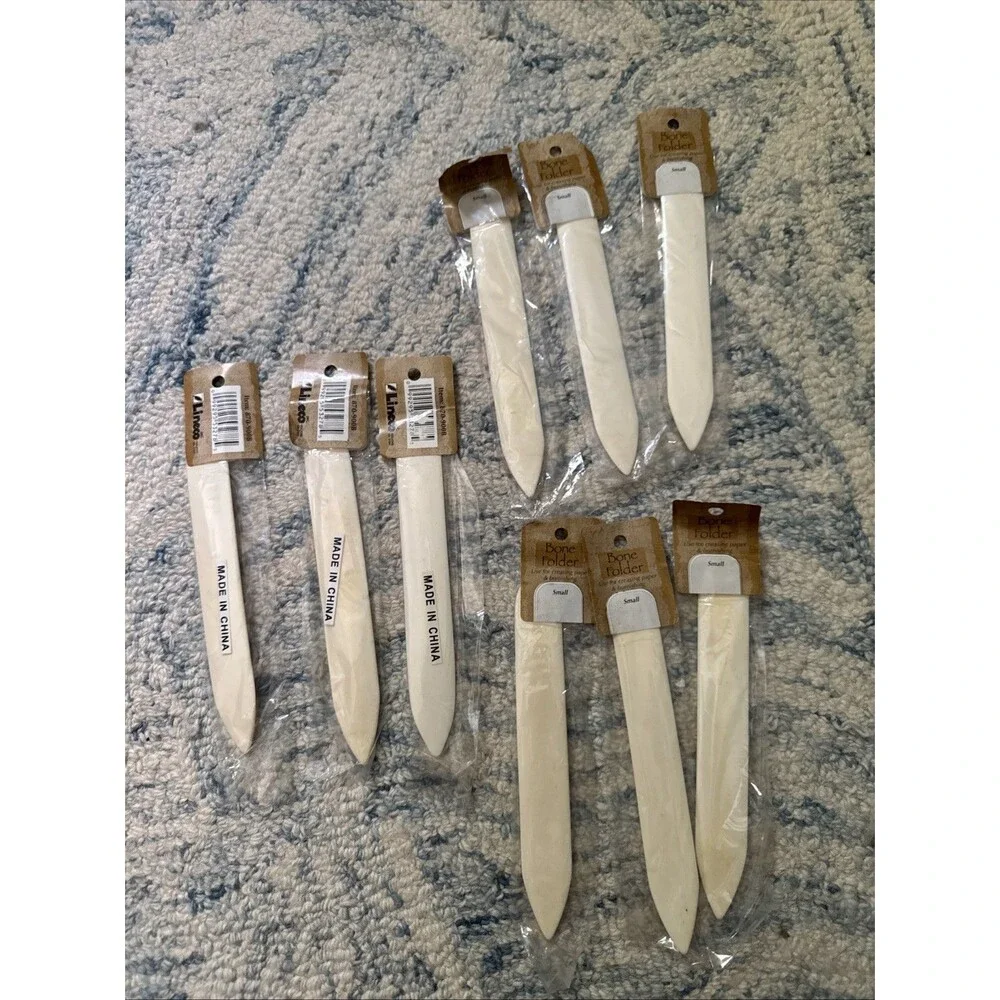 Lot Of 9 Linco Plastic Small Bone Folders Bookmaking, Art Teacher, Paper Art